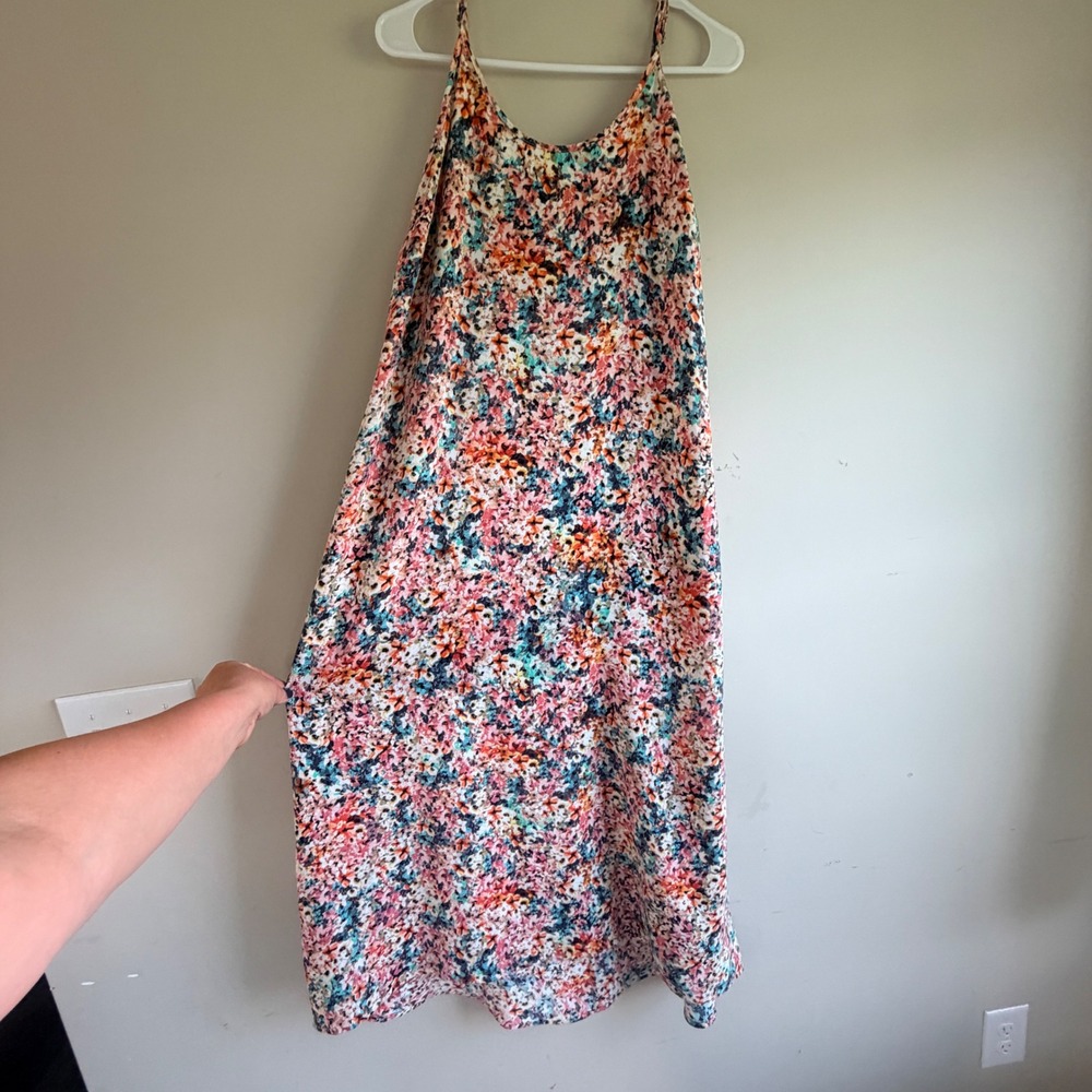 Lucy & Laurel Ditsy Floral Maxi Dress  Size M Whimsical Coquette Slip Cotagecore